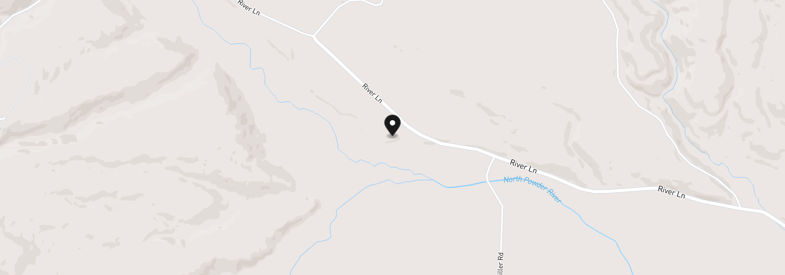 Map showing the location of 62726 N Powder River Ln, North Powder, OR 97867