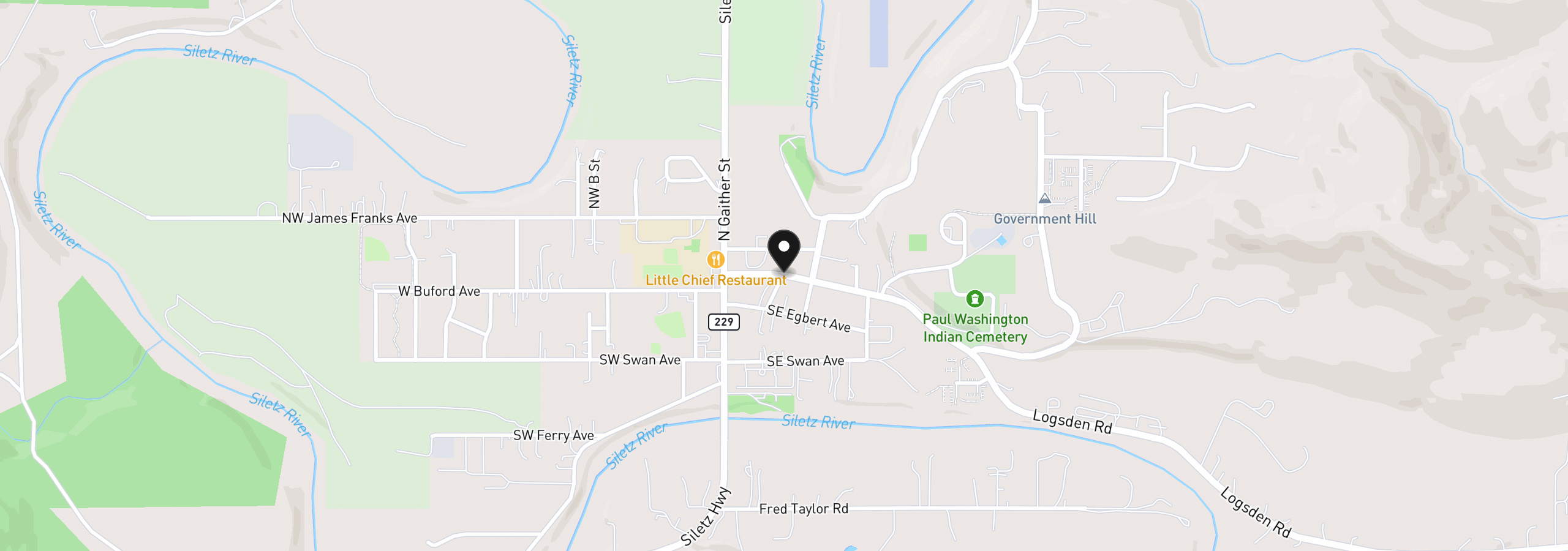 Map showing the location of 425 Surf View Dr, Gleneden Beach, OR 97388