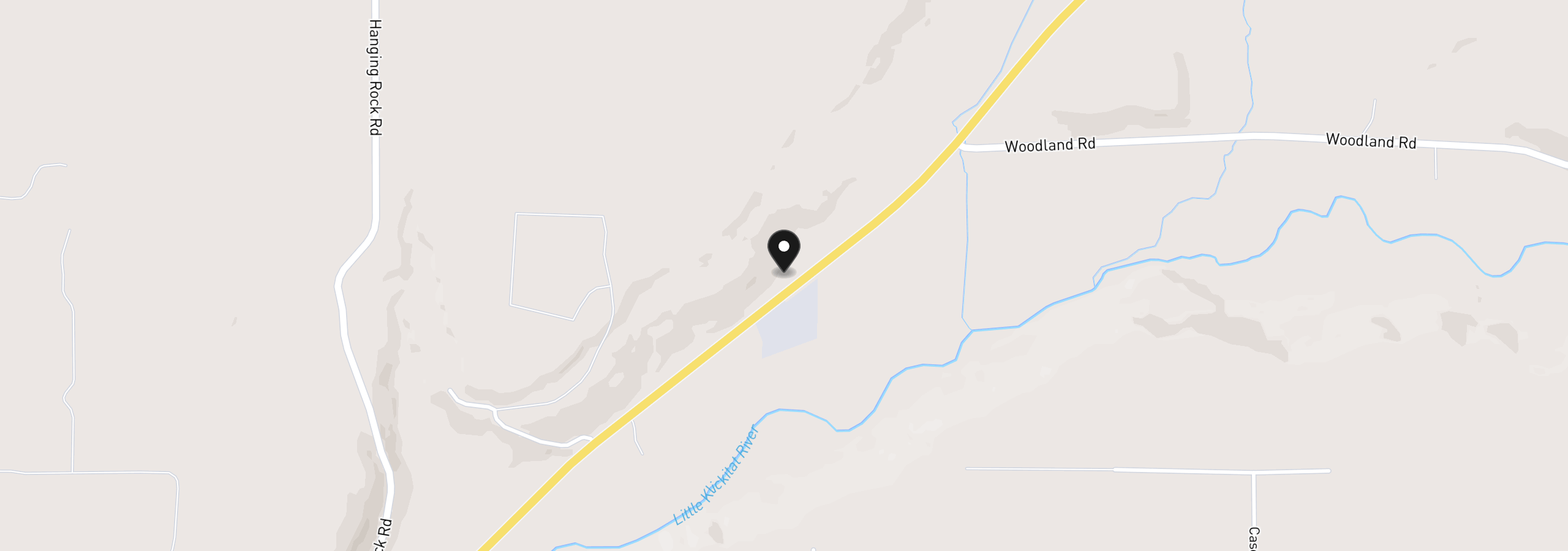 Map showing the location of 1595 Highway 97, Goldendale, Wa 98620