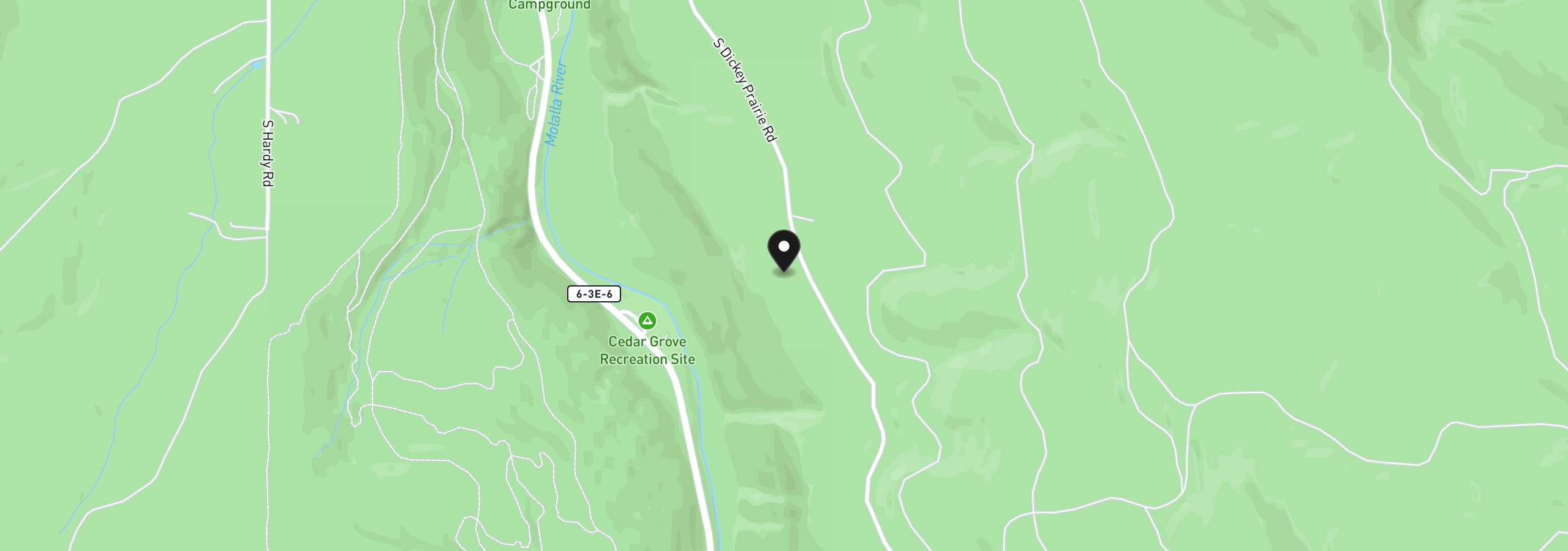 Map showing the location of S Dickey Prairie rd, Molalla, OR 97038