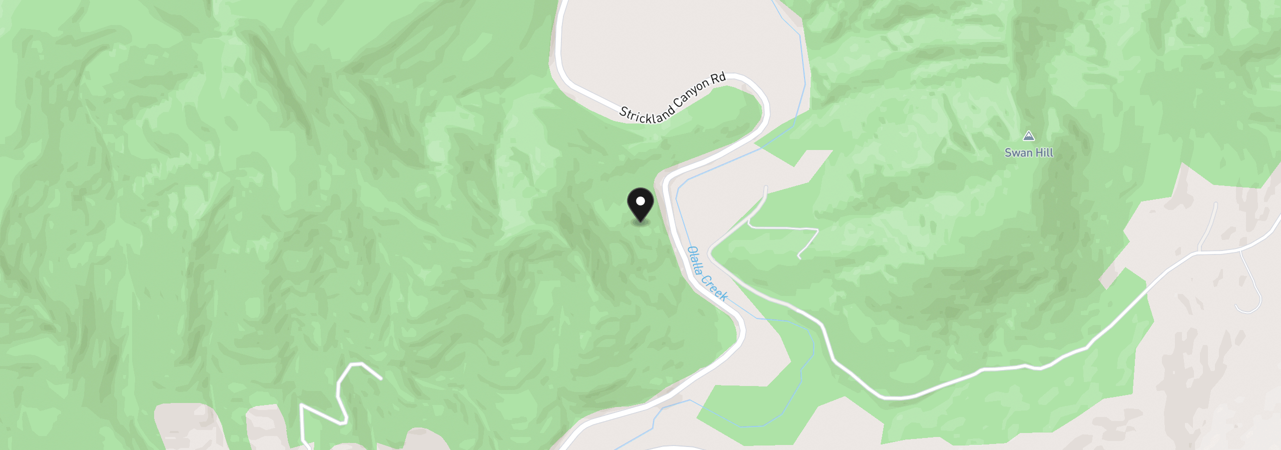 Map showing the location of 3887 Strickland Canyon Rd, Roseburg, OR 97471