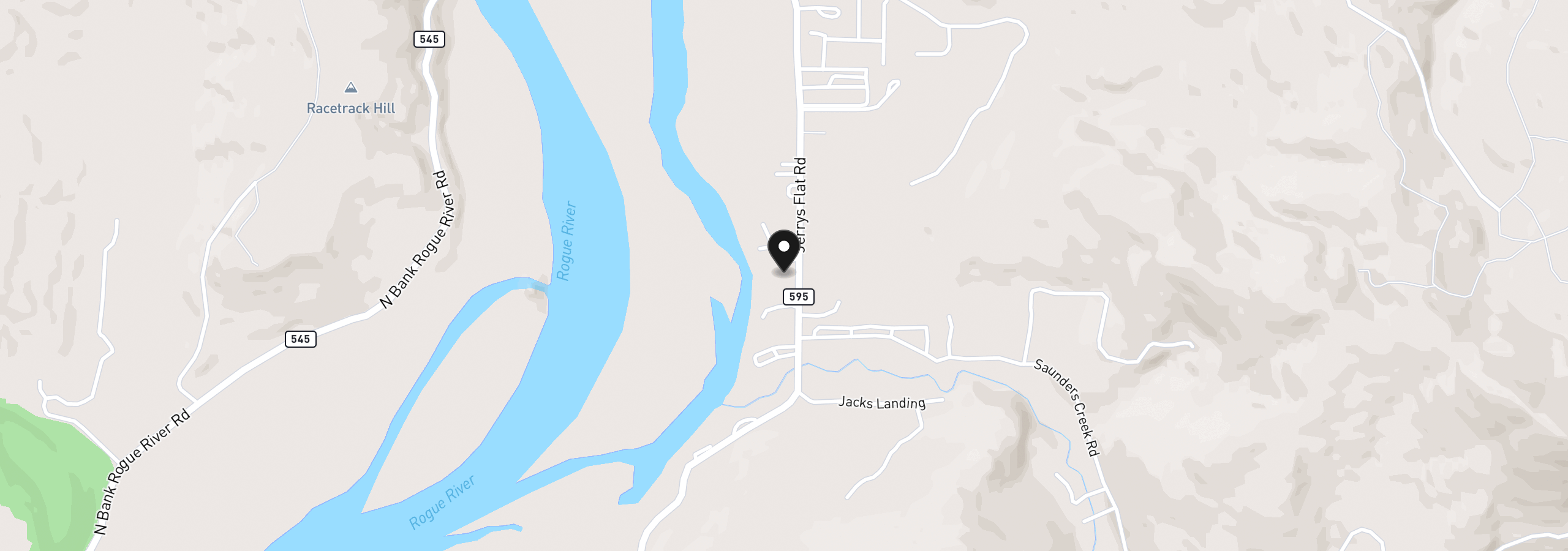 Map showing the location of 95639 Jerrys Flat Rd, Gold Beach, OR 97444