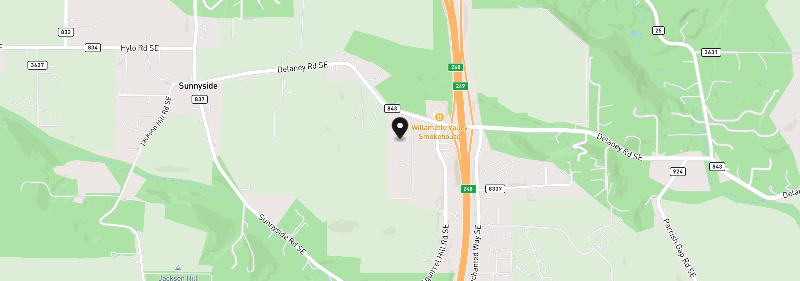 Map showing the location of 7845 Wildberry Ln, Salem, OR 97306