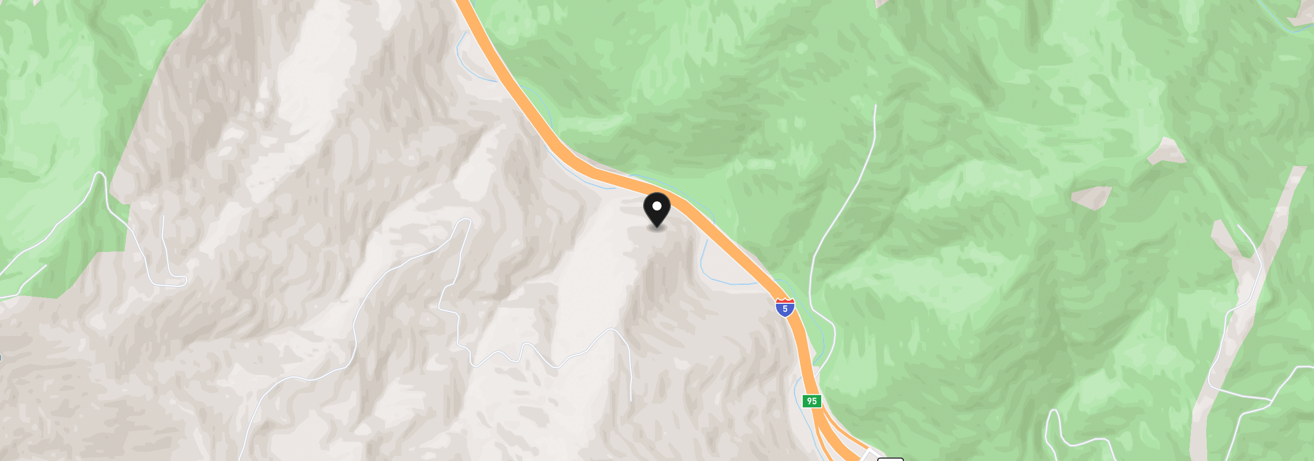 Map showing the location of 0 Canyonville-Riddle Rd, Canyonville, OR 97417