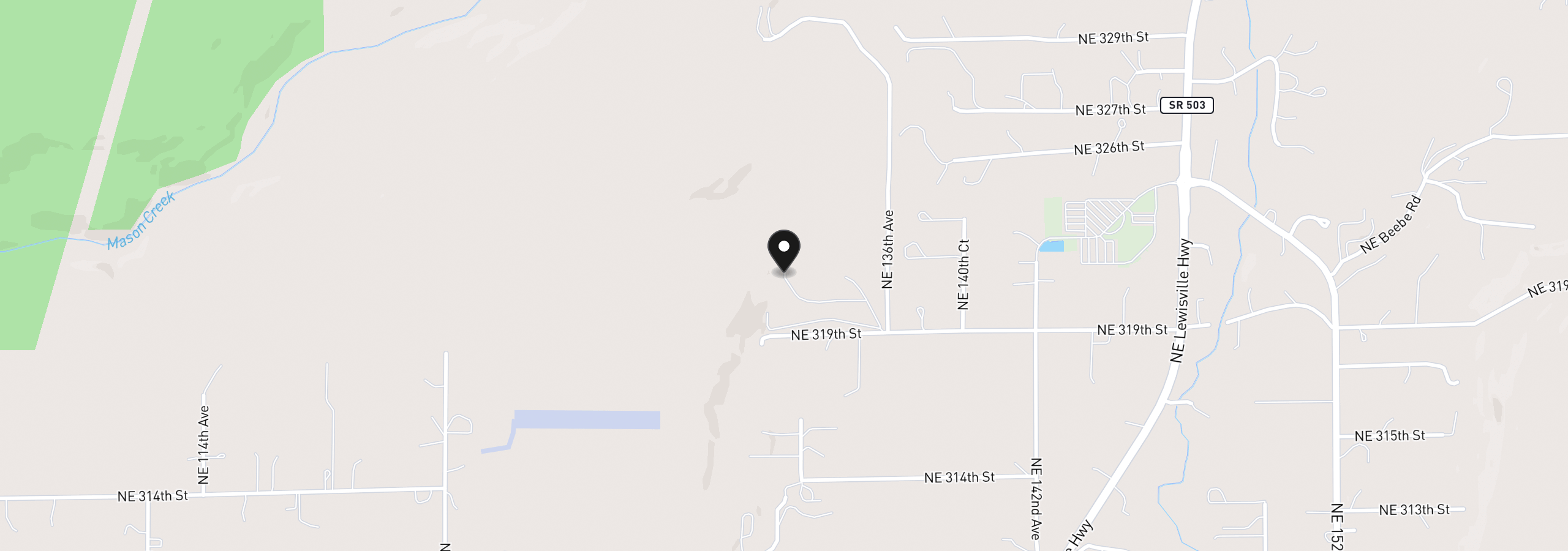 Map showing the location of 32102 NE 136th Ave, Battle Ground, Wa 98604