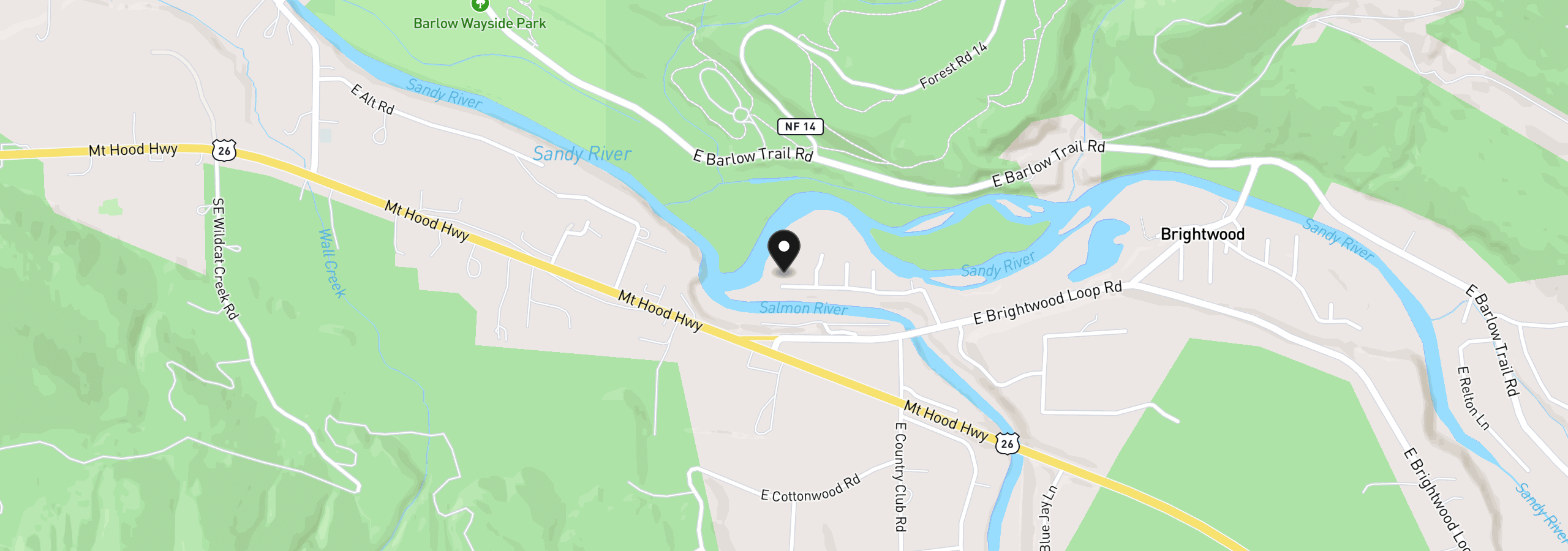 Map showing the location of 61841 E Salmon St, Brightwood, OR 97011