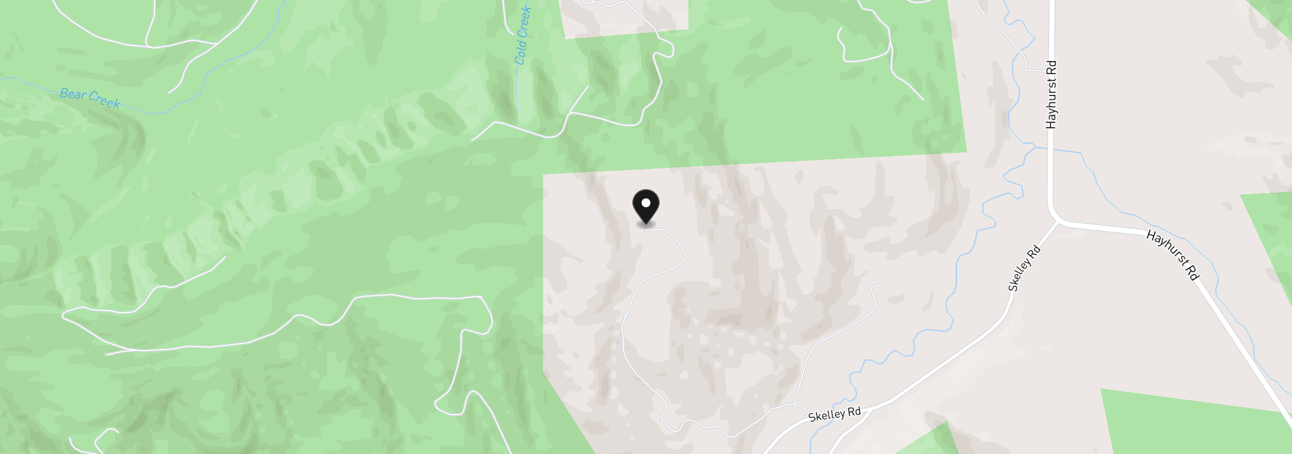 Map showing the location of 841 Skelly Rd, Yoncalla, OR 97499