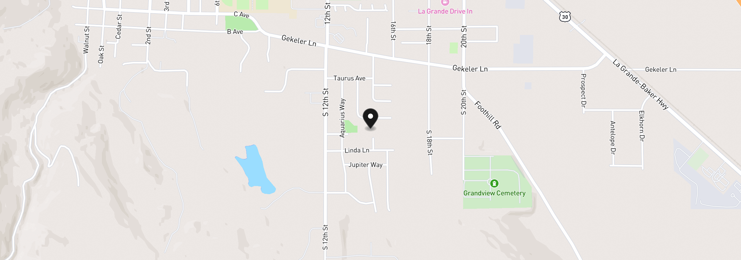 Map showing the location of 2008 Scorpio, La Grande, OR 97850