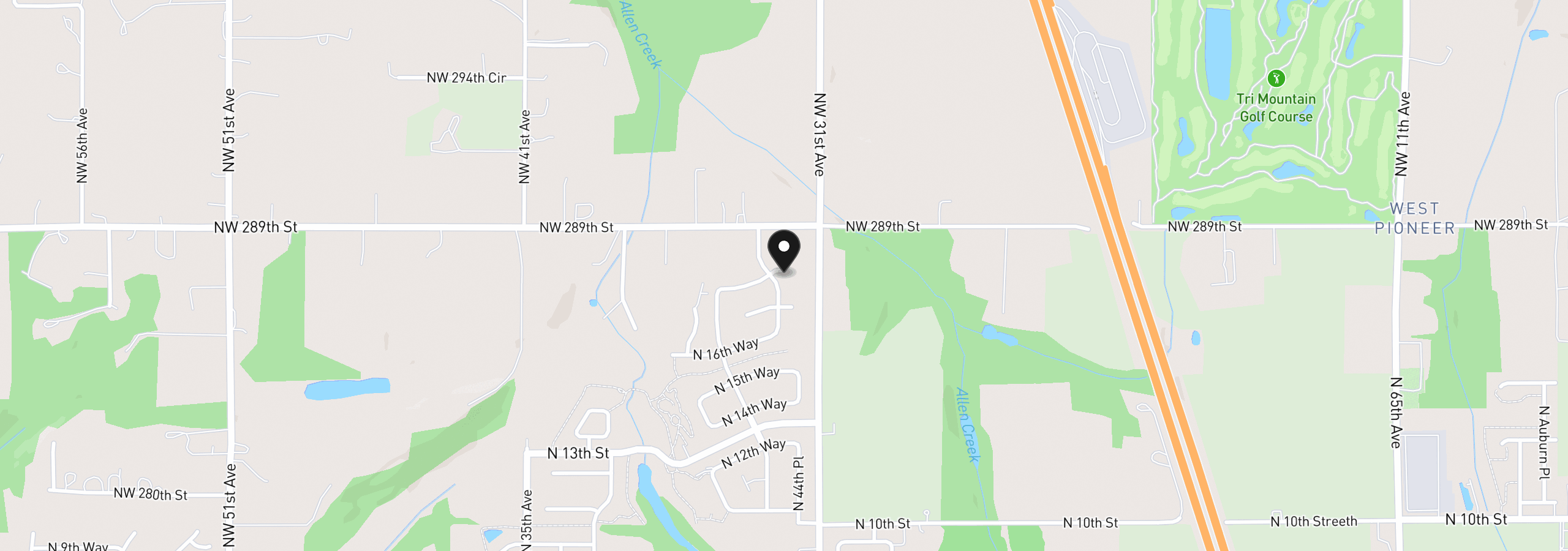Map showing the location of 4313 N 11th Way, Ridgefield, Wa 98642
