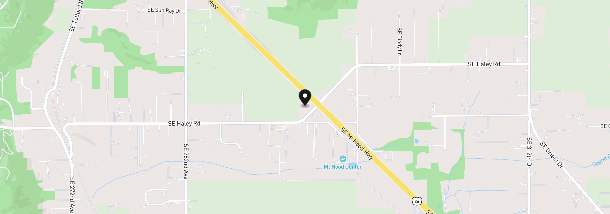 Map showing the location of 29225 SE Haley Rd, Boring, OR 97009