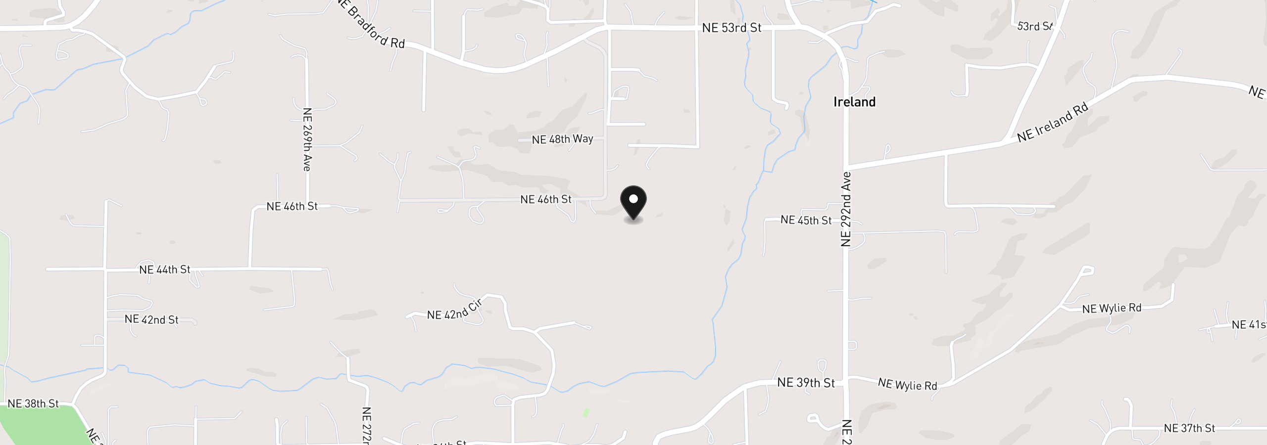 Map showing the location of NE 48th Way Lot A, Camas, Wa 98607