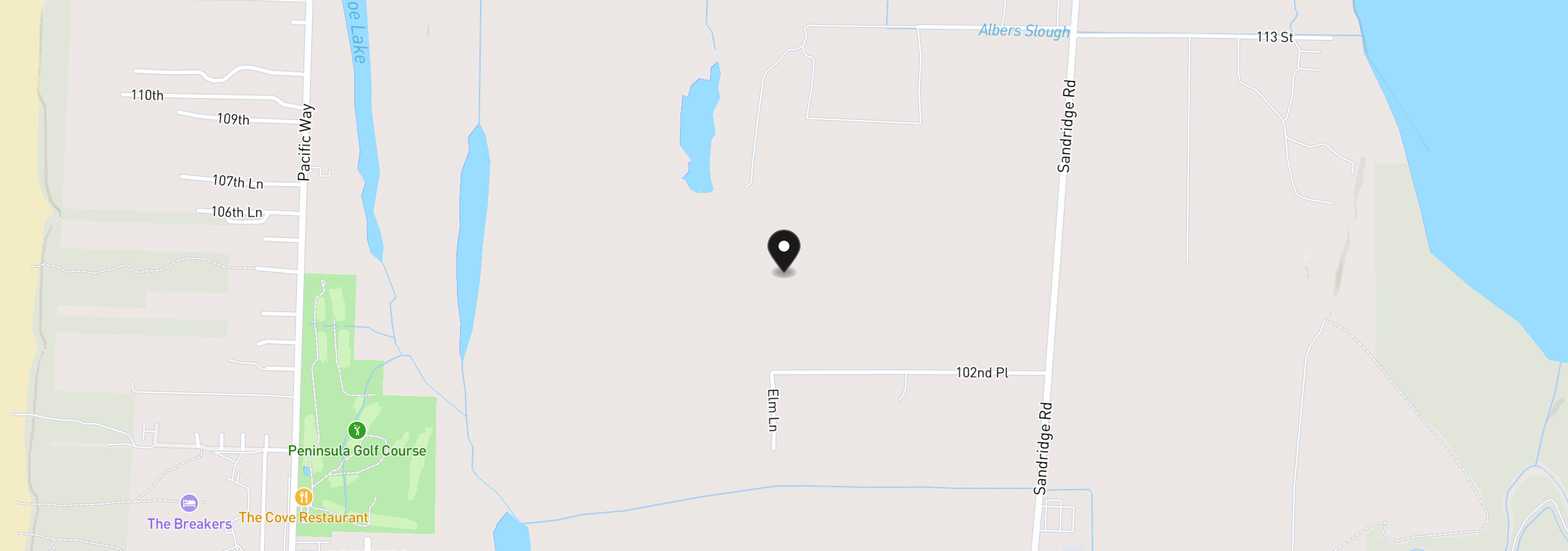 Map showing the location of 10501 Pearl Ln, Long Beach, Wa 98631