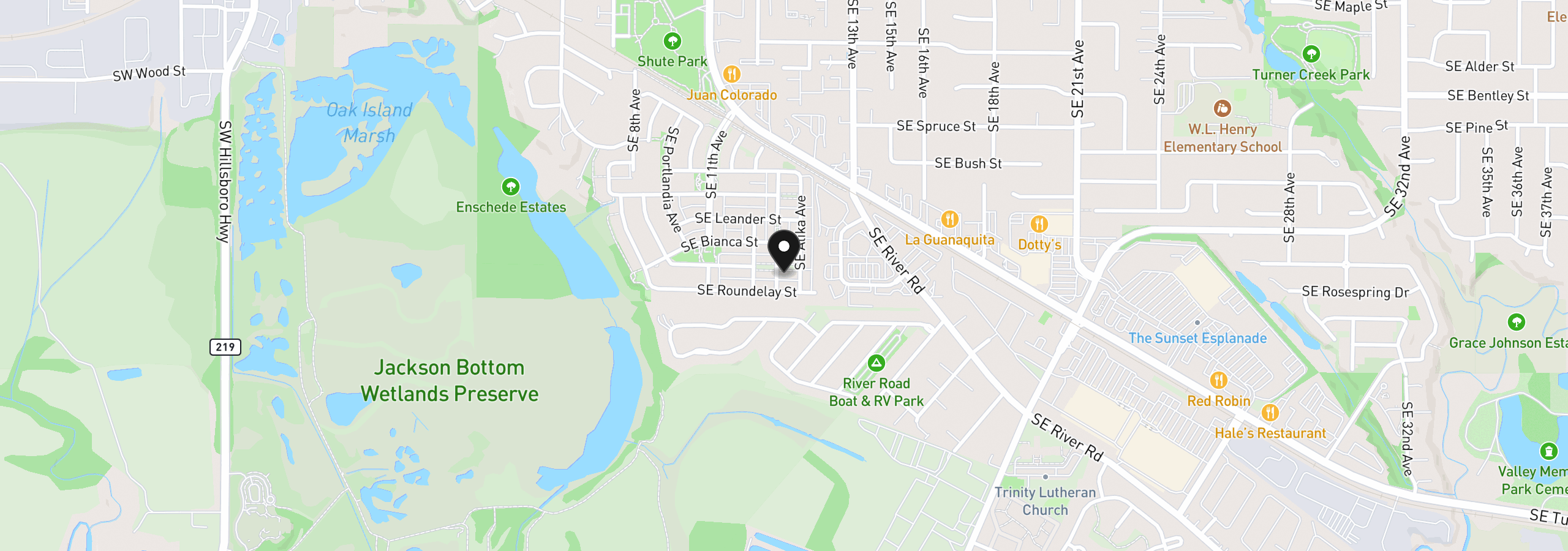Map showing the location of 1188 SE Moonlight Ave, Hillsboro, OR 97123