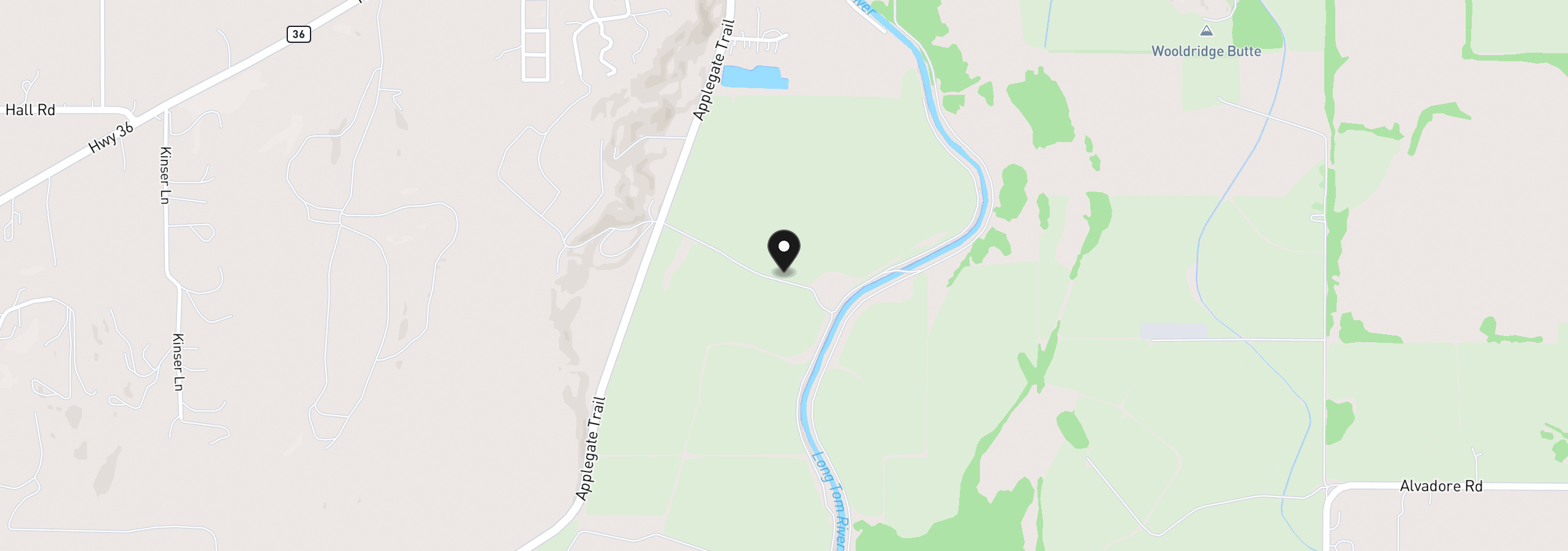 Map showing the location of Applegate Trl, Junction City, OR 97448