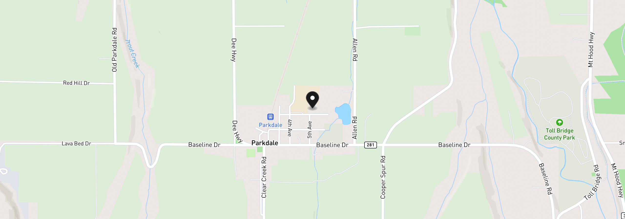 Map showing the location of 4878 Van Nuys Dr, Mt Hood Prkdl, OR 97041