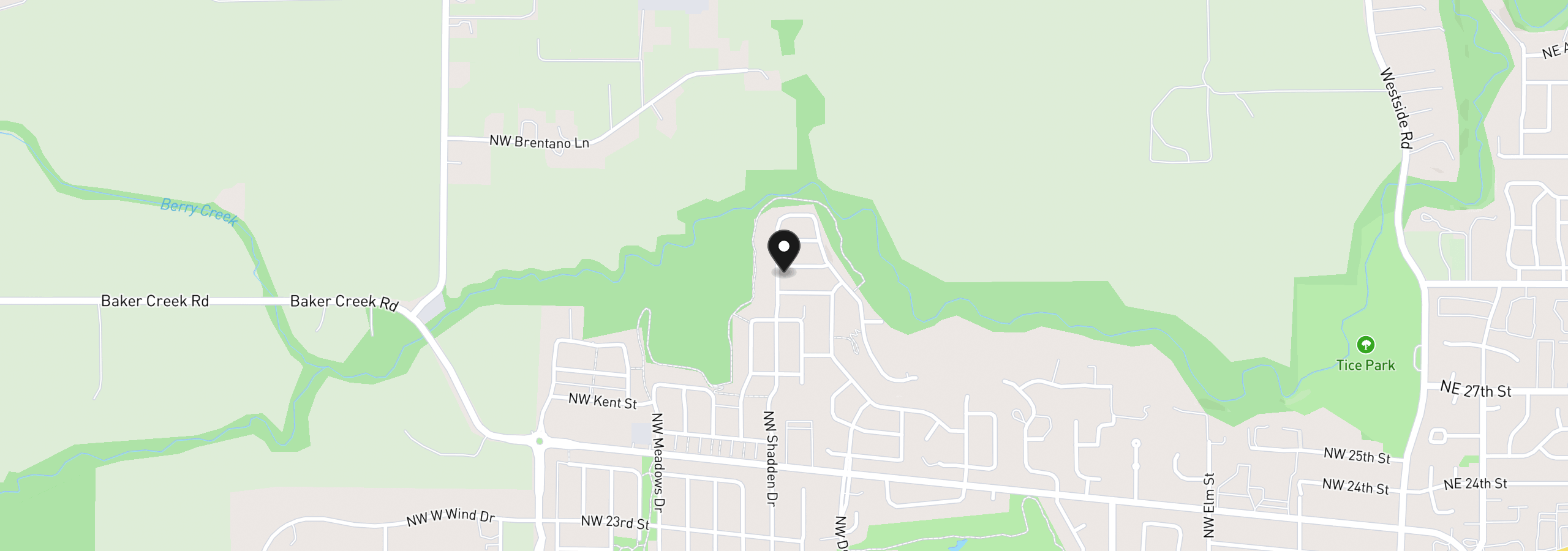 Map showing the location of 1596 NW Adelaide St 86, McMinnville, OR 97128