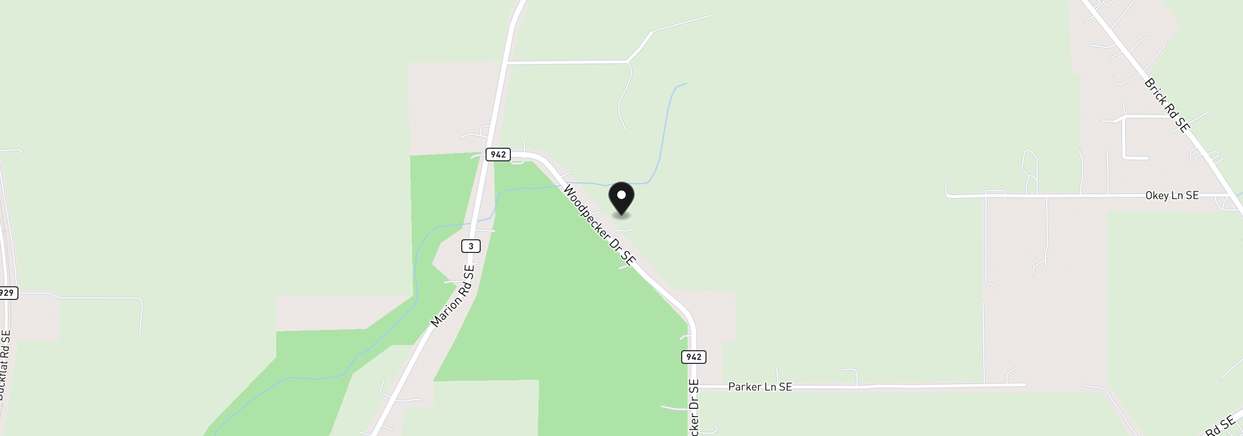 Map showing the location of 12654 Woodpecker Dr, Turner, OR 97392