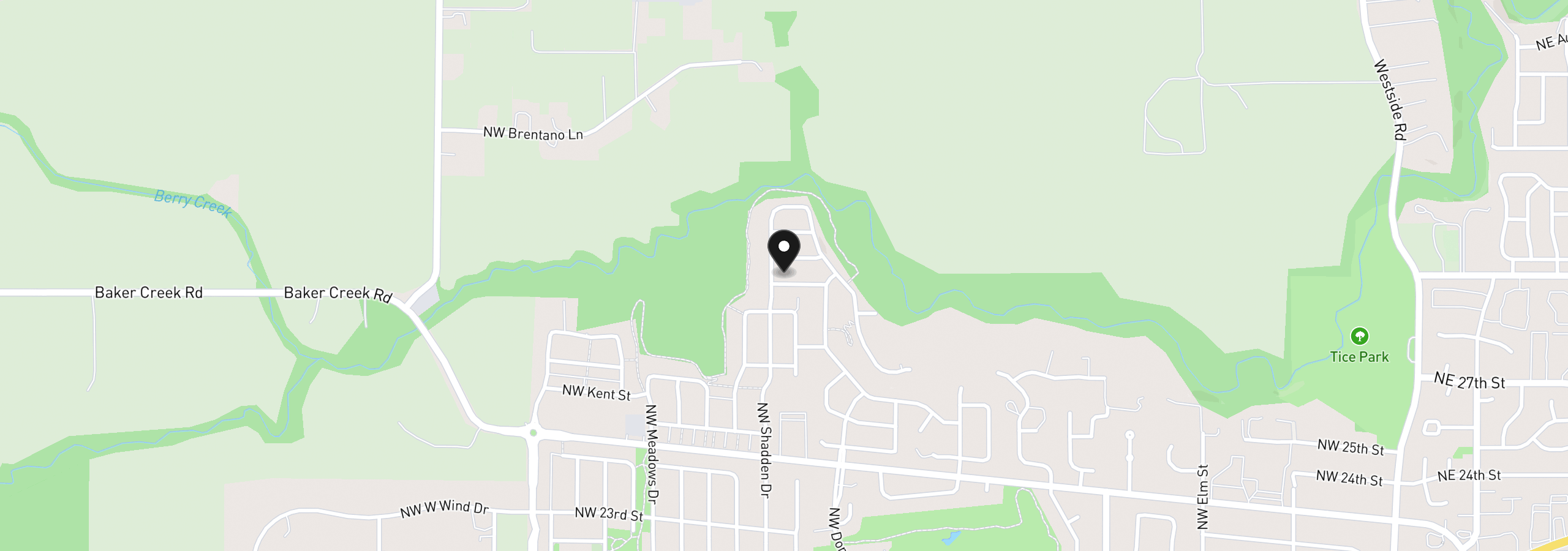 Map showing the location of 1587 NW Tracy St 84, McMinnville, OR 97128