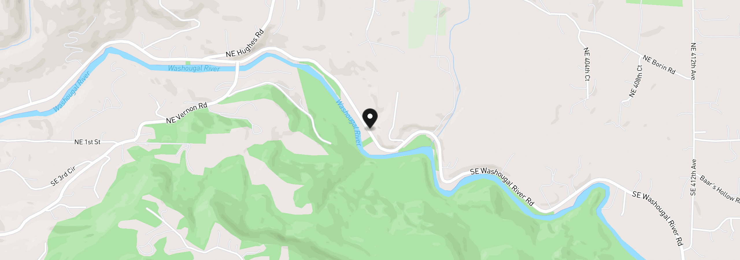 Map showing the location of 12181 NE Washougal River Rd, Washougal, Wa 98671