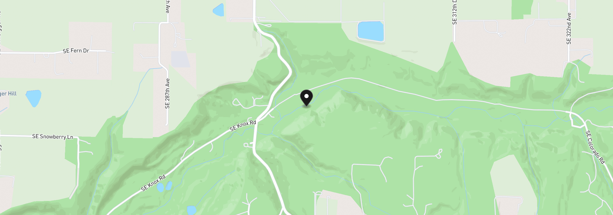 Map showing the location of 29990 SE Knox Rd, Boring, OR 97009