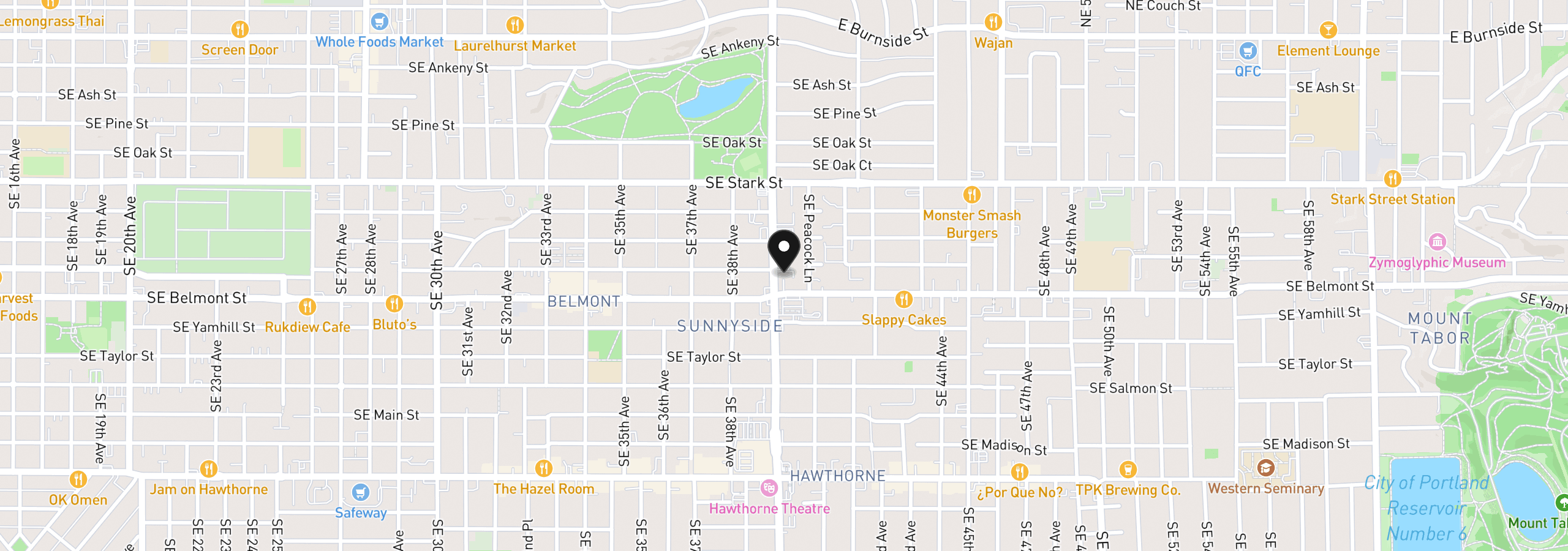 Map showing the location of 804 SE Cesar E Chavez Blvd 11, Portland, OR 97214