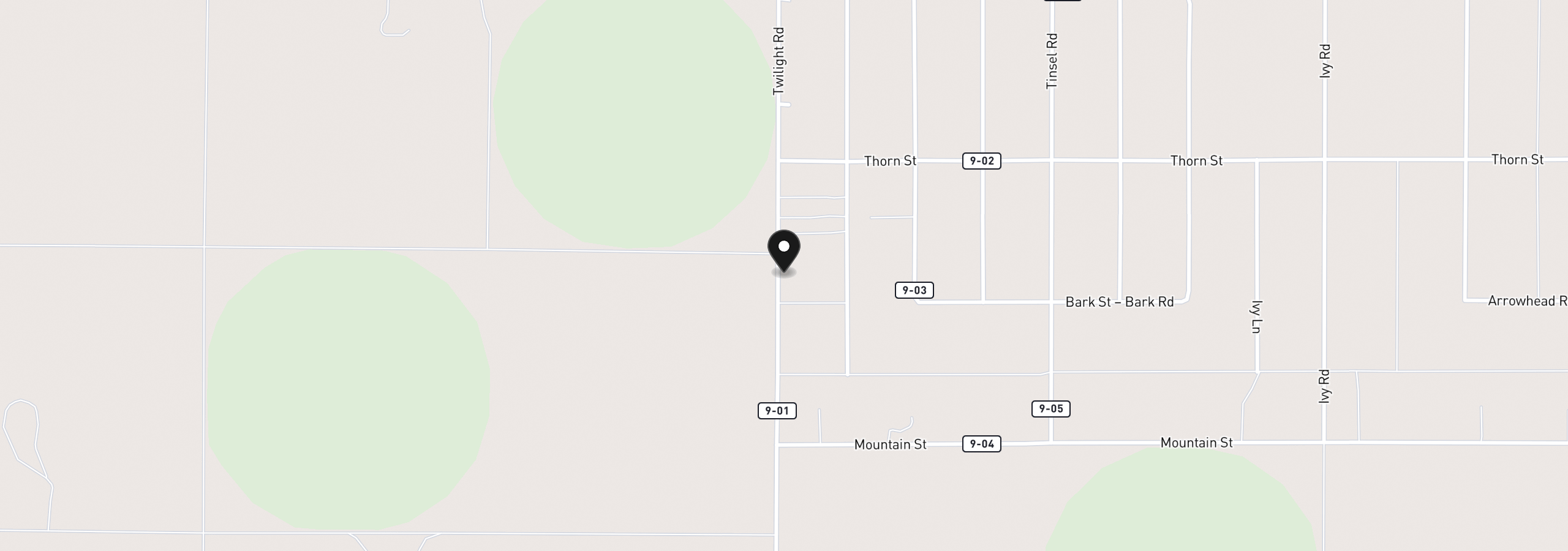 Map showing the location of Twilight Rd 3700~TL, Christmas Valley, OR 97641