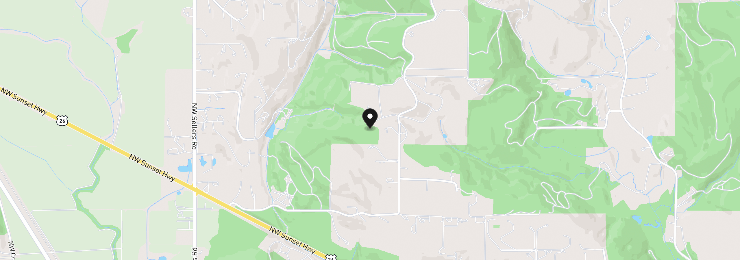 Map showing the location of NW Lodge Rd, Banks, OR 97106