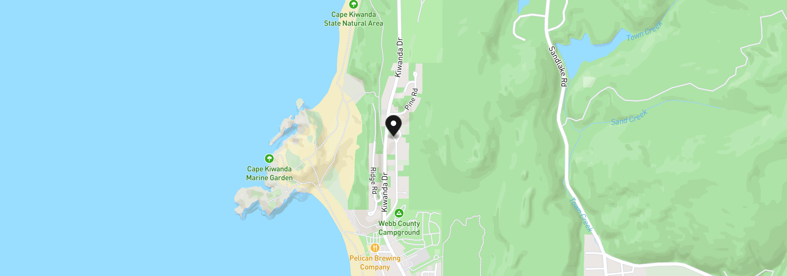 Map showing the location of Valley View Dr, Pacific City, OR 97135
