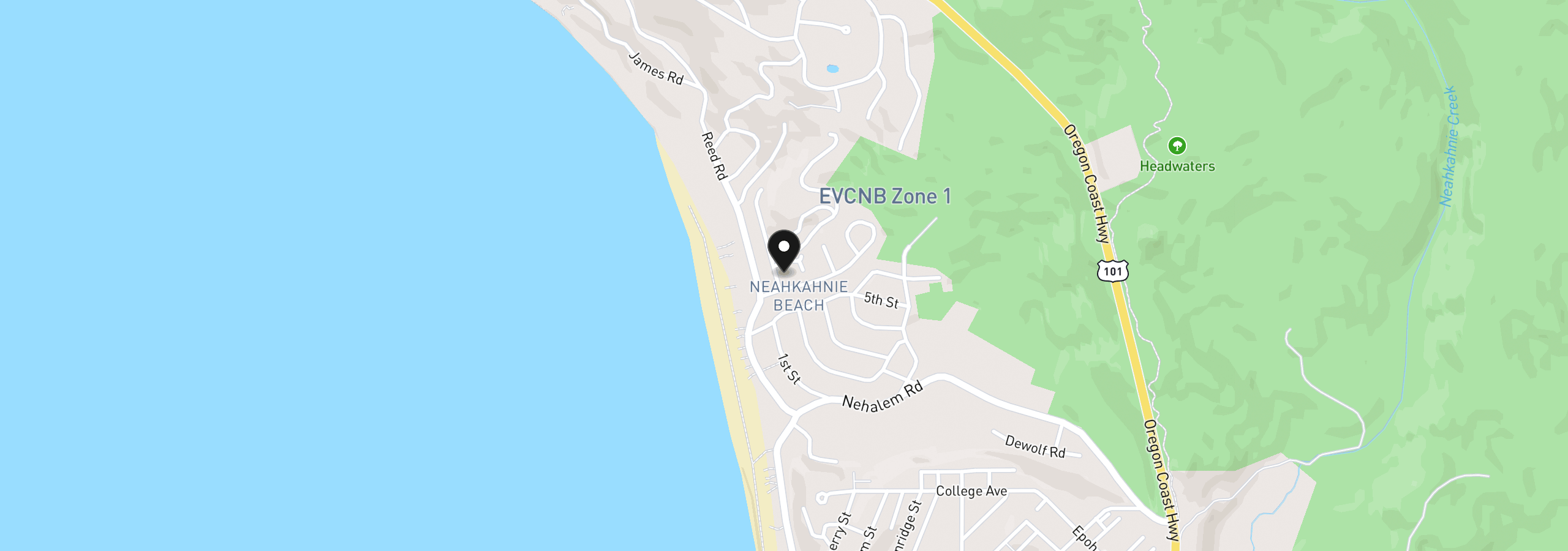 Map showing the location of 37635 Treasure Hunters Ln, Nehalem, OR 97131