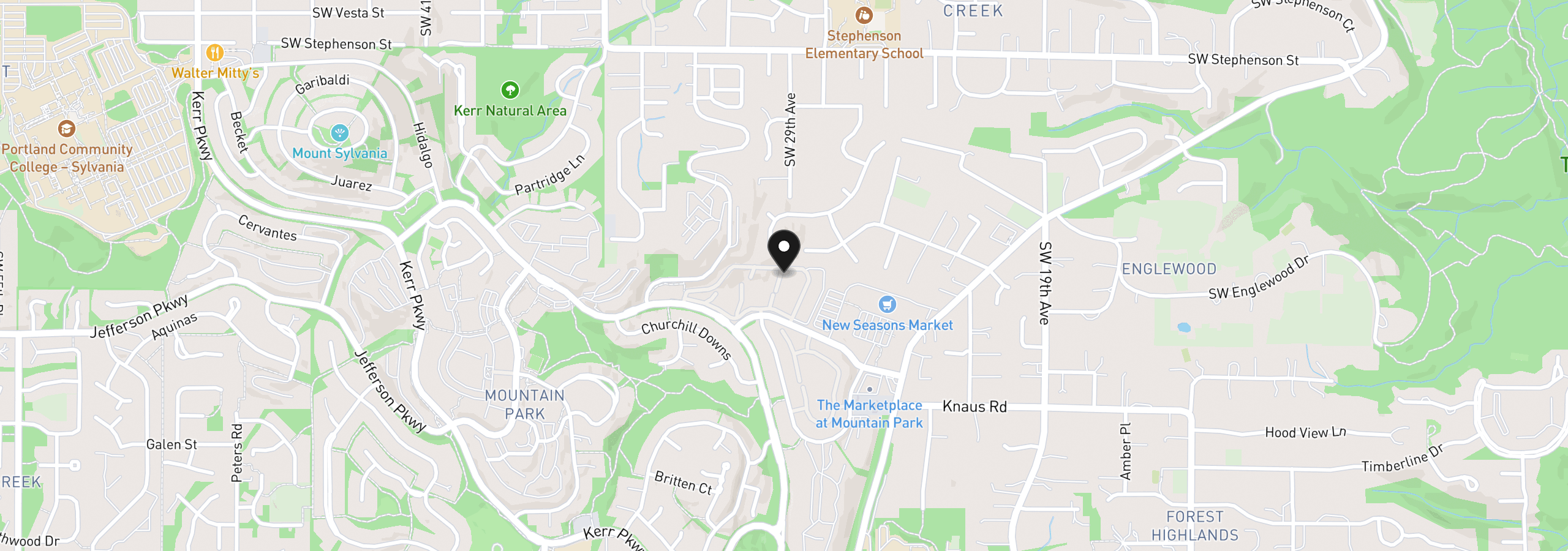 Map showing the location of 50 Condolea Ct, Lake Oswego, OR 97035