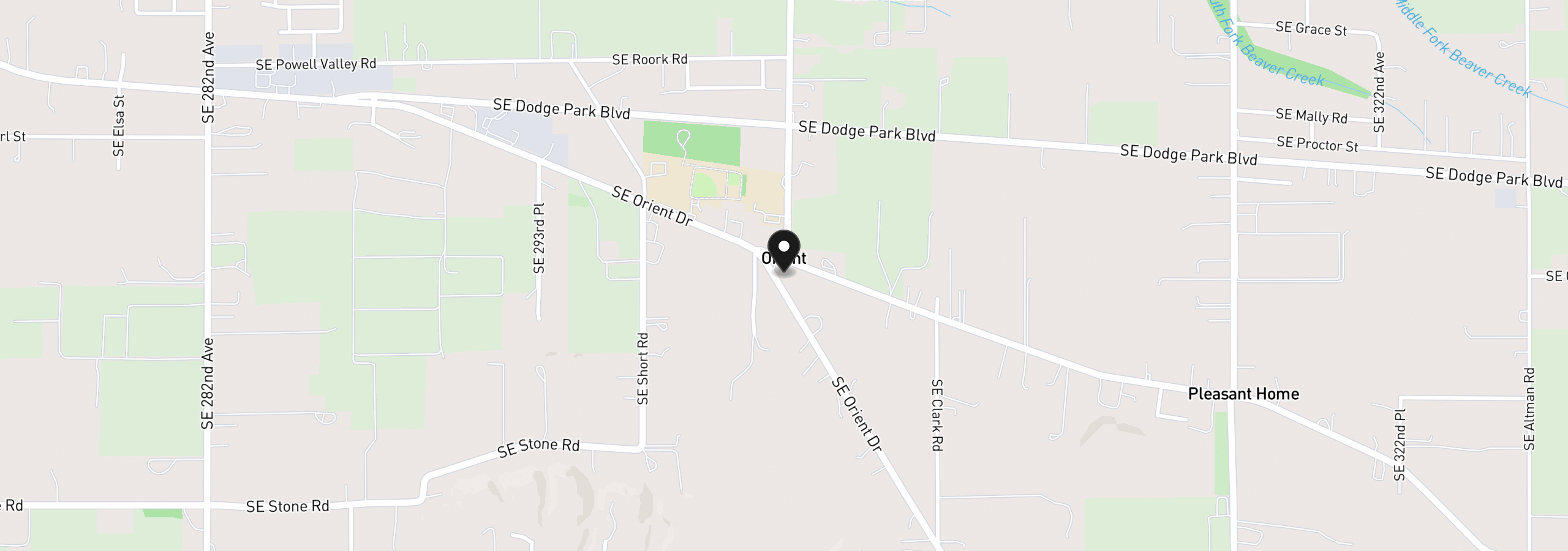 Map showing the location of 30148 SE Bluff Rd, Gresham, OR 97080