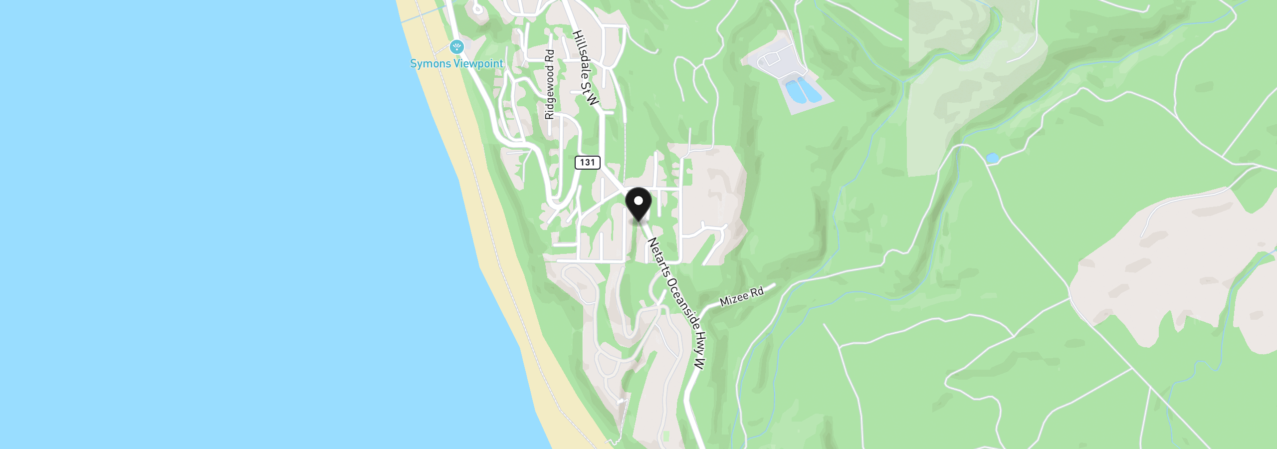 Map showing the location of Netarts Oceanside Hwy 2Lots, Oceanside, OR 97134