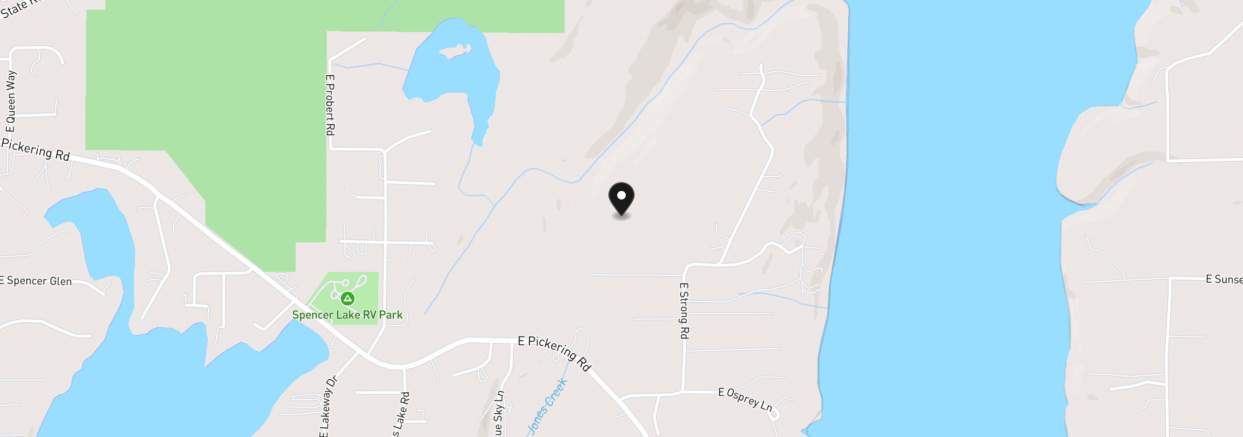 Map showing the location of 0 E Strong Rd 43, Shelton, Wa 98584