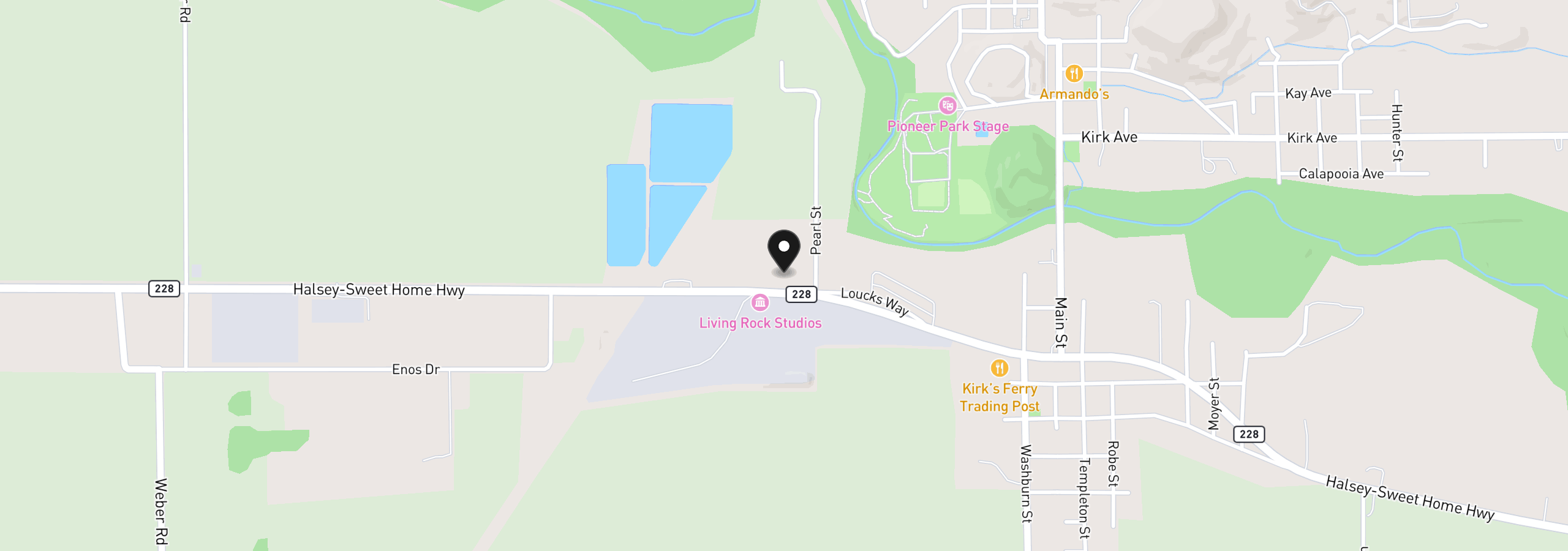 Map showing the location of 856 W Bishop Way, Brownsville, OR 97327