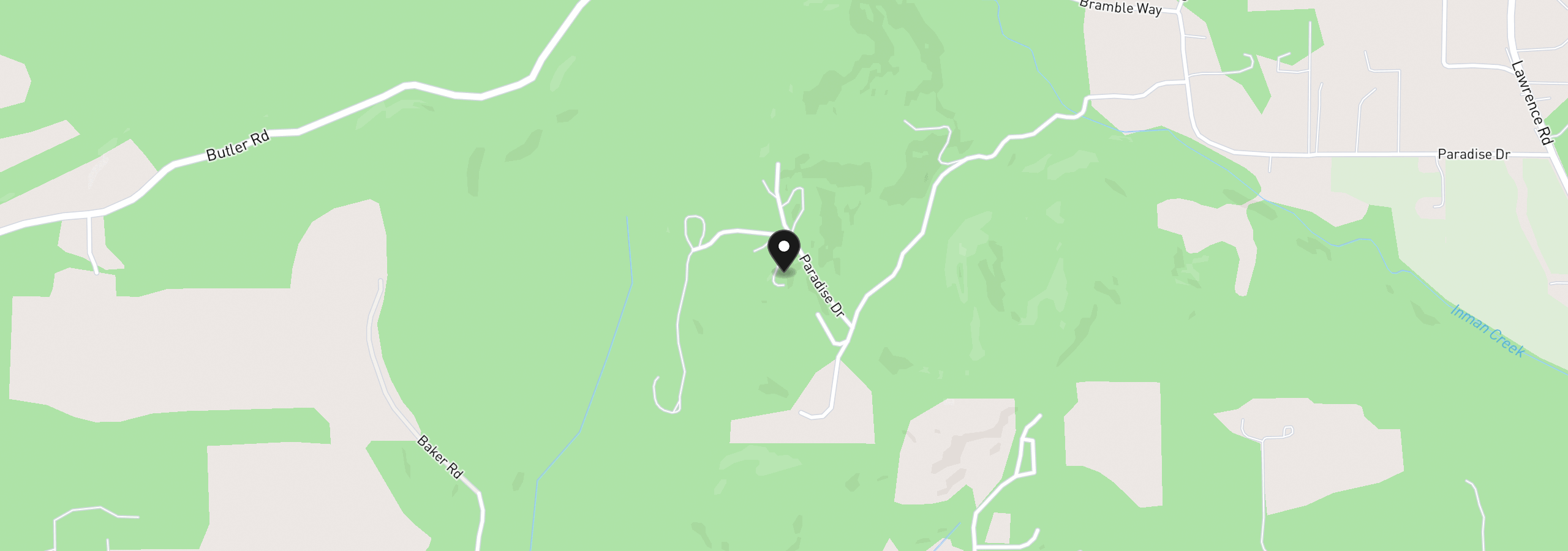 Map showing the location of 24572 Paradise Dr, Junction City, OR 97448