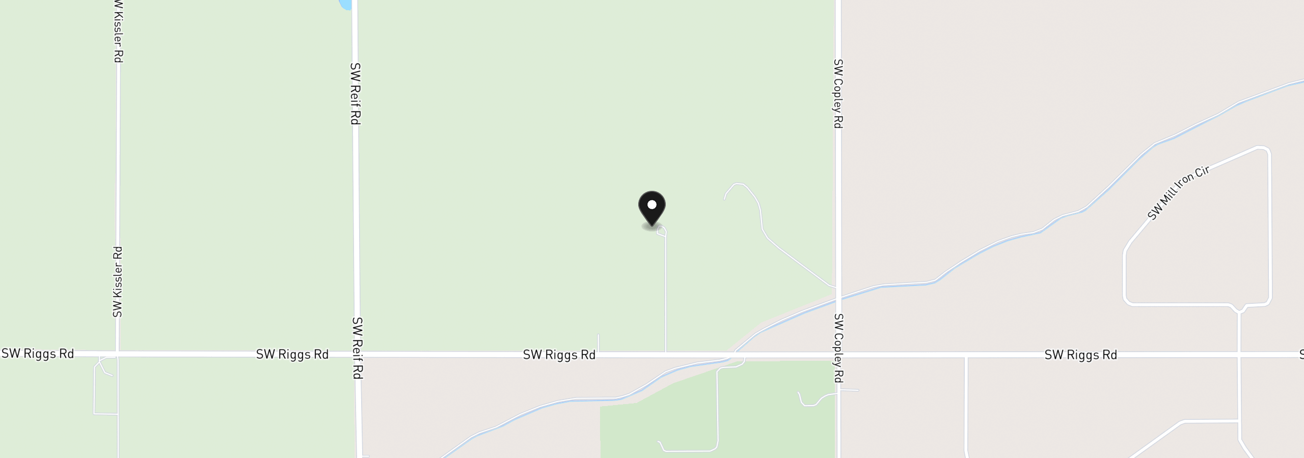 Map showing the location of 13501 SW Riggs Rd, Powell Butte, OR 97753
