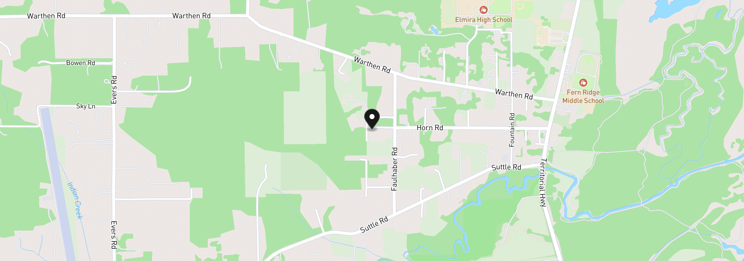 Map showing the location of 88790 Faulhaber Rd, Elmira, OR 97437