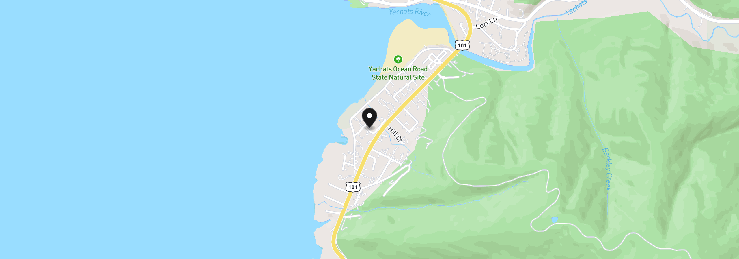 Map showing the location of Tl 3600 Village Lane, Yachats, OR 97498