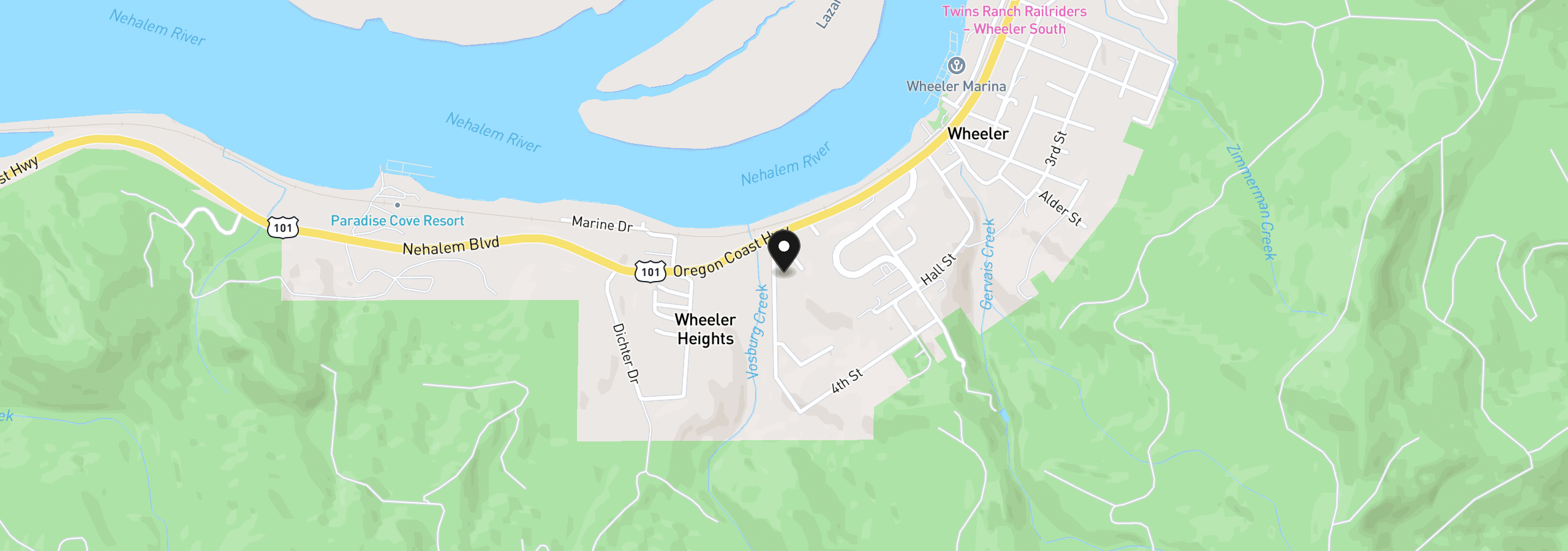 Map showing the location of 2103 Dubois St, Wheeler, OR 97147