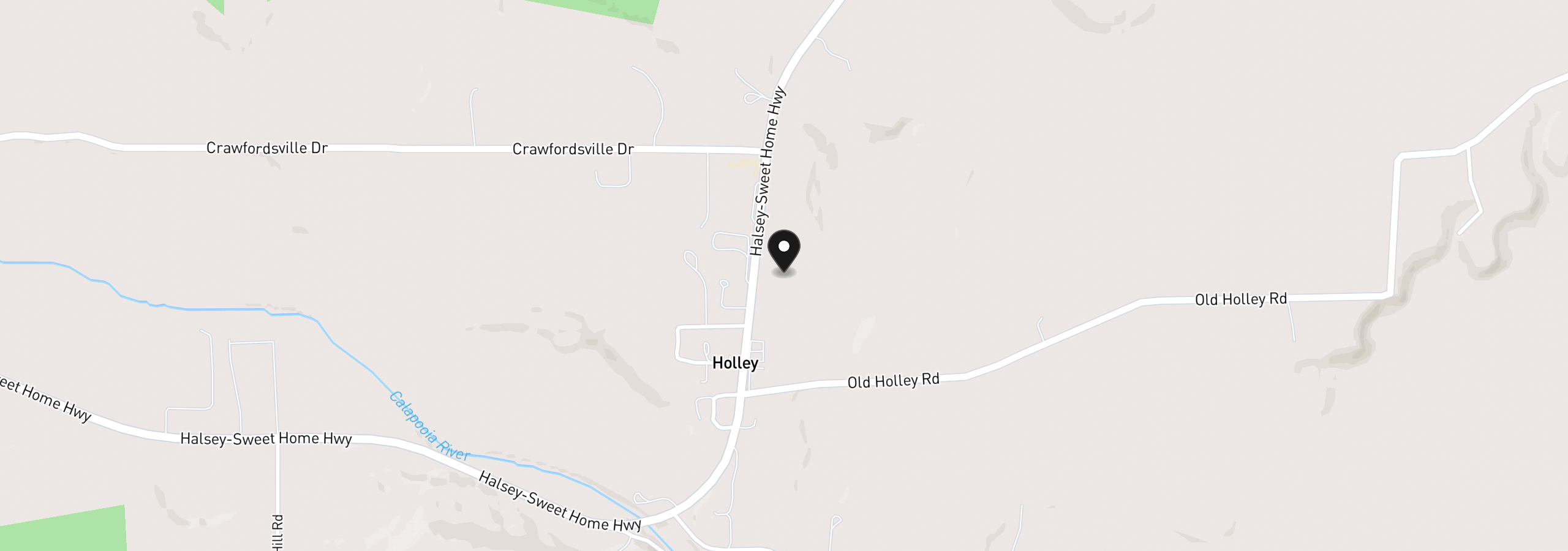 Map showing the location of Lot 2 Hwy 228, Sweet Home, OR 97386