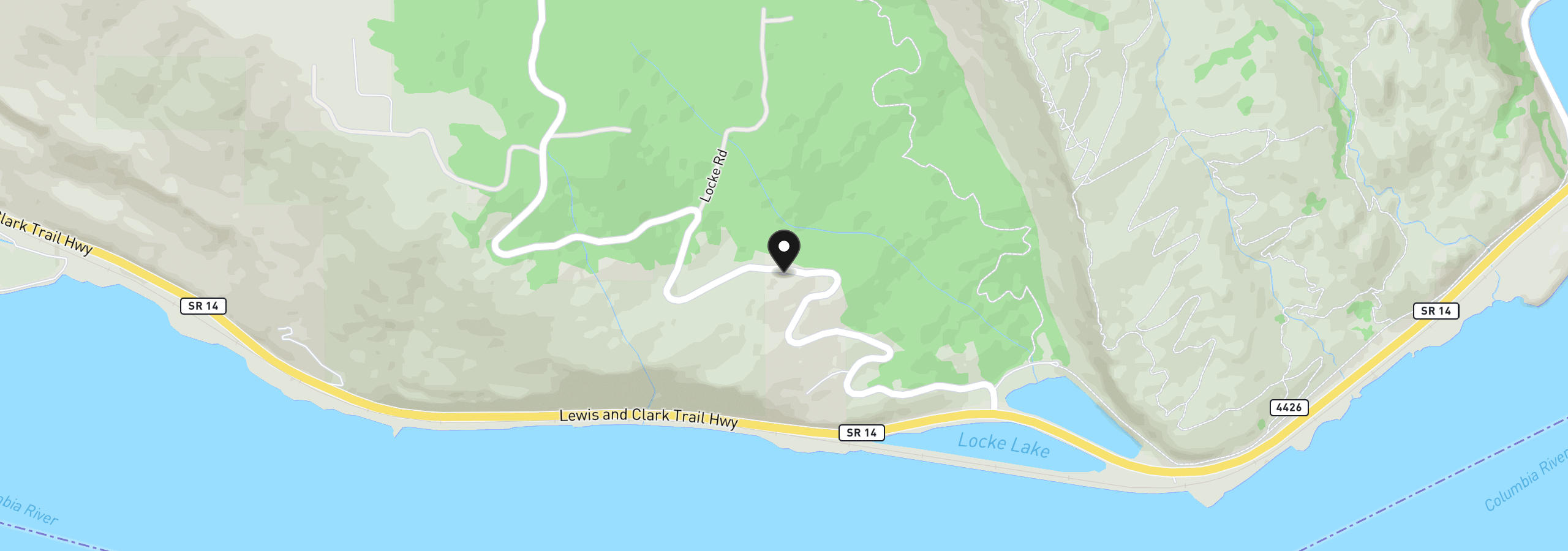 Map showing the location of 87 Courtney Rd, White Salmon, Wa 98672