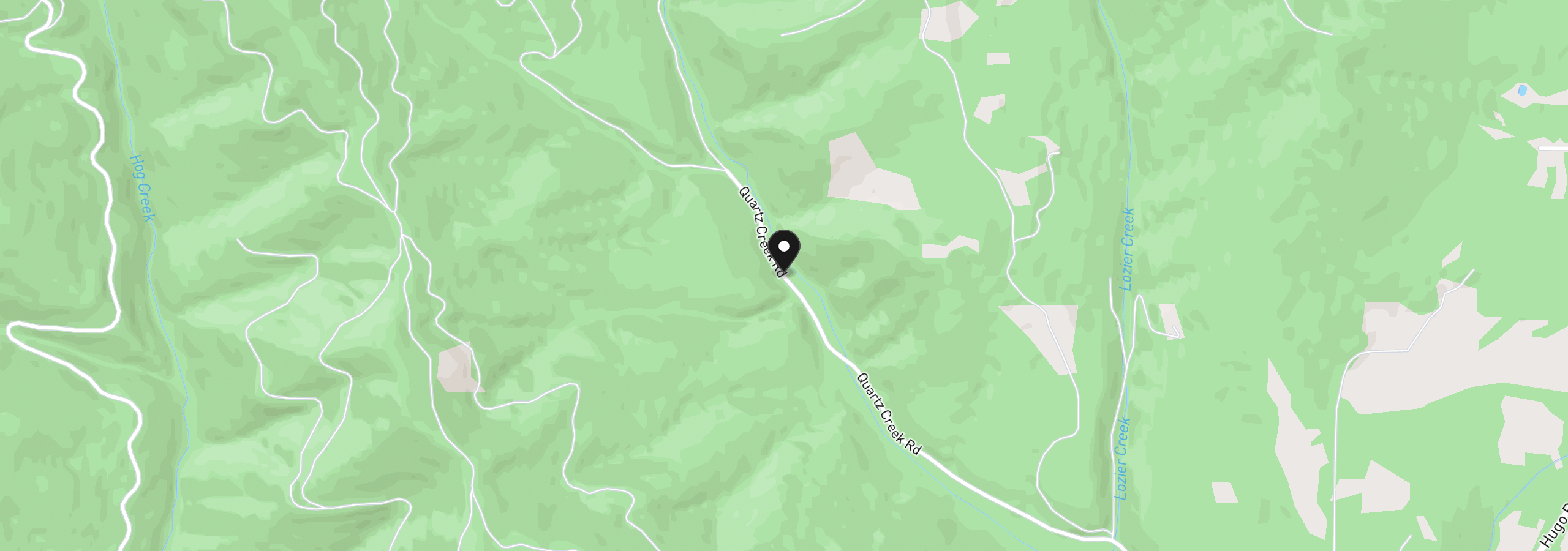 Map showing the location of Quartz Creek Rd, Merlin, OR 97532