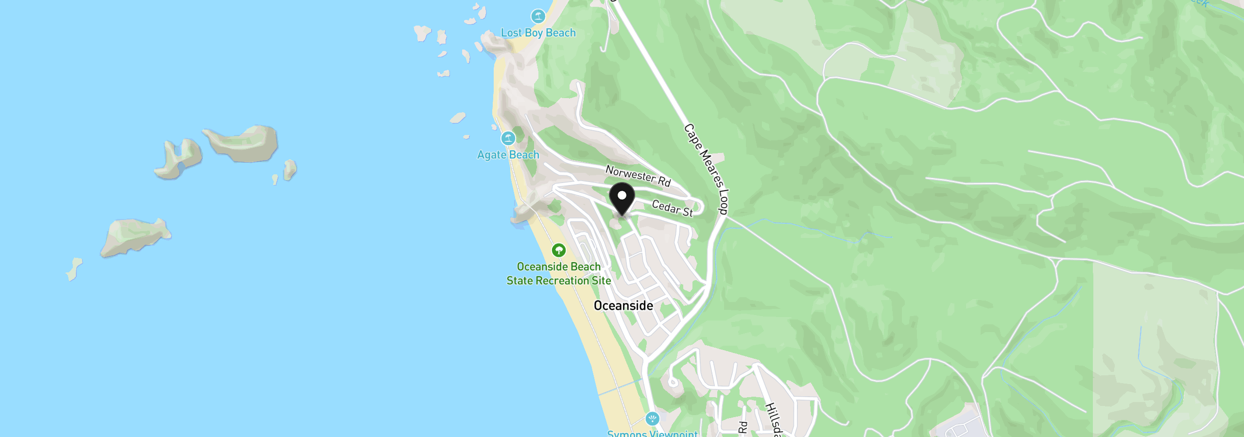 Map showing the location of Chinook Ave Tl11801, Oceanside, OR 97134