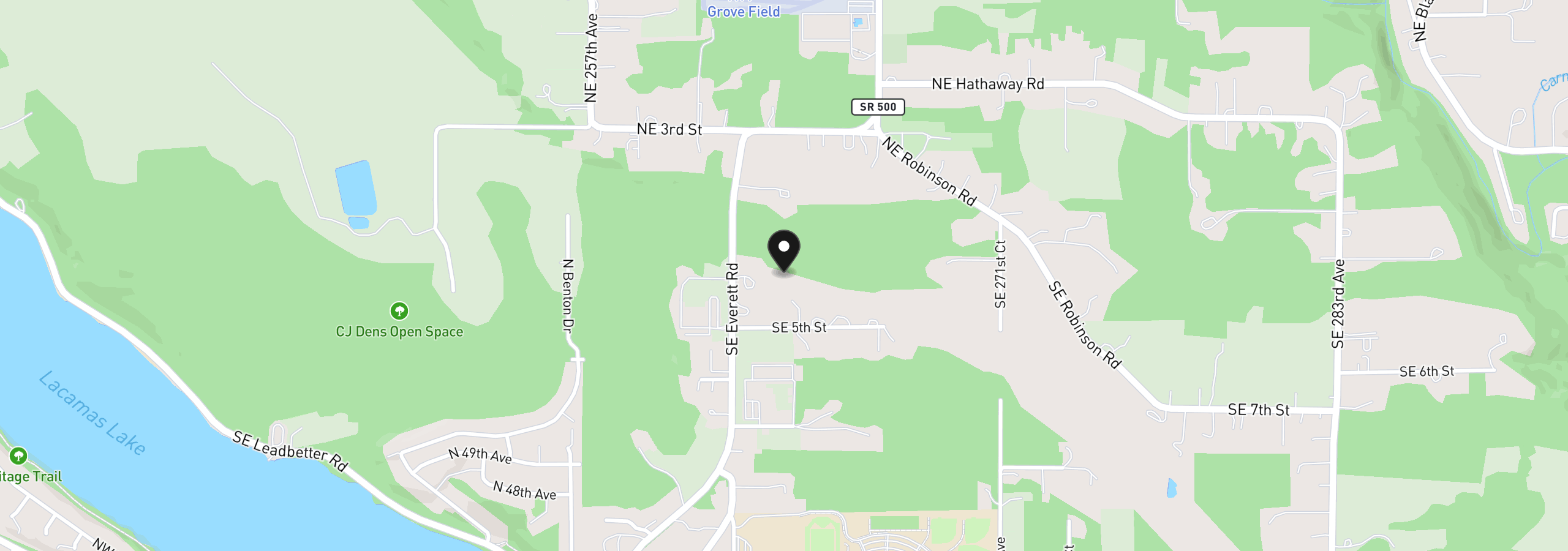 Map showing the location of 26402 SE 5th St, Camas, Wa 98607