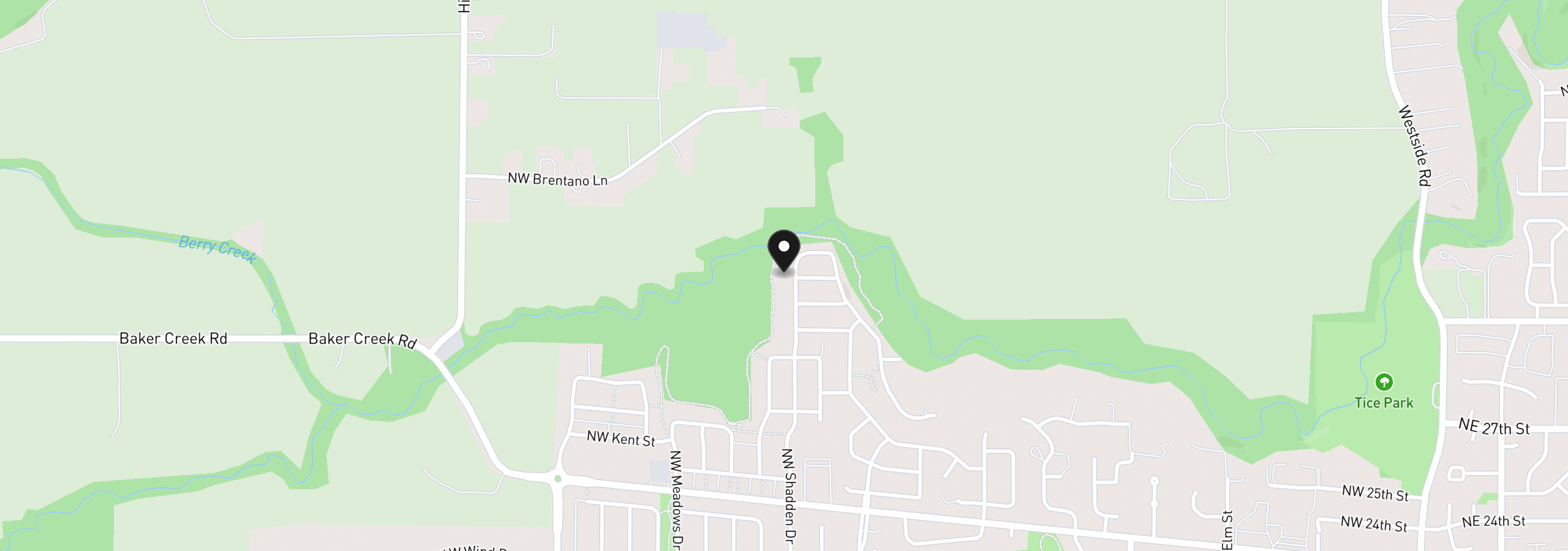 Map showing the location of 3173 NW Shadden Dr 65, McMinnville, OR 97128