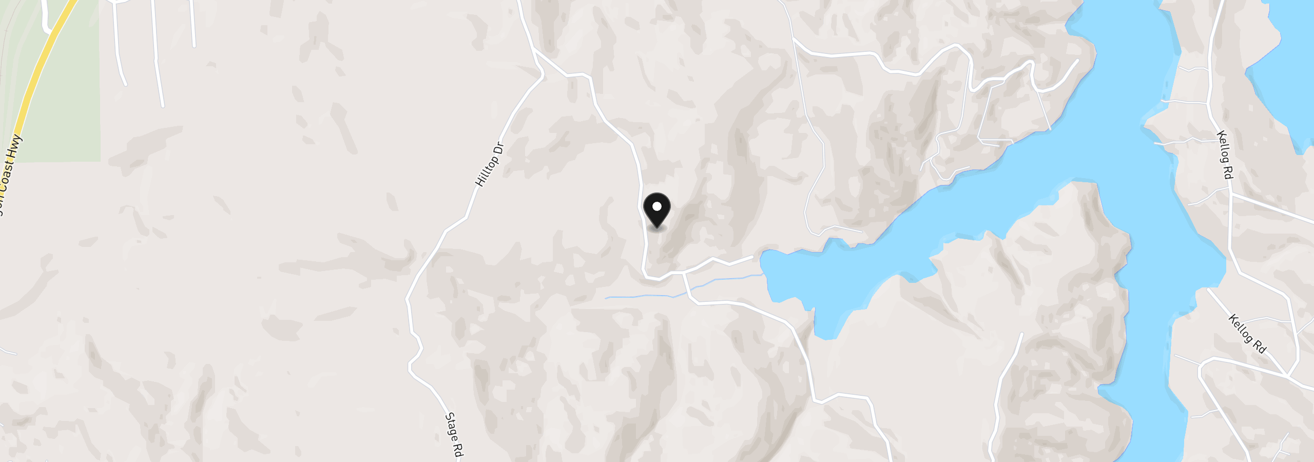 Map showing the location of 0 Hilltop Dr 100, Lakeside, OR 97449