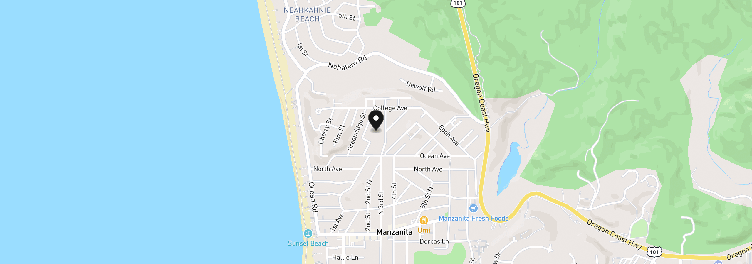 Map showing the location of Juniper Tl 8900, Manzanita, OR 97130