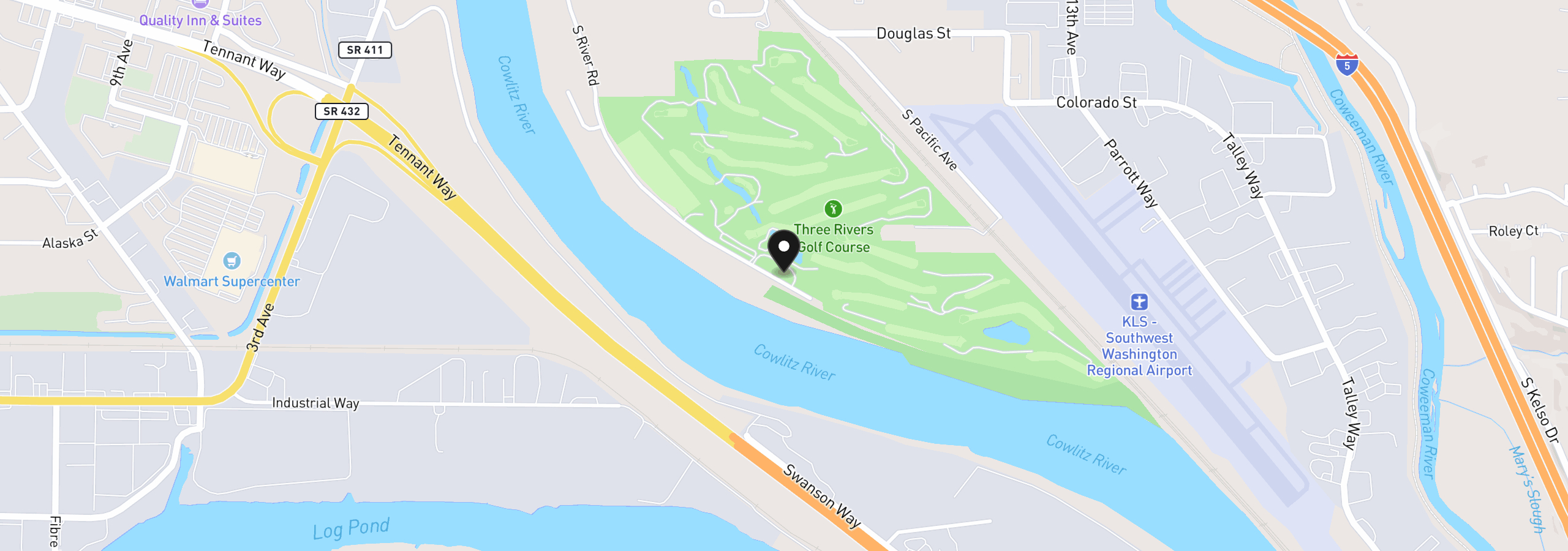 Map showing the location of 2068 S River Rd, Kelso, Wa 98626