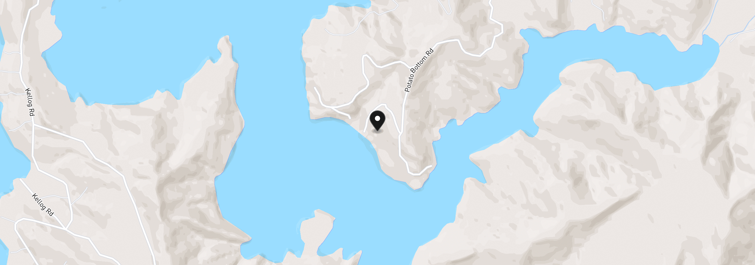 Map showing the location of 0 Potato Bottom Rd 603, Lakeside, OR 97449