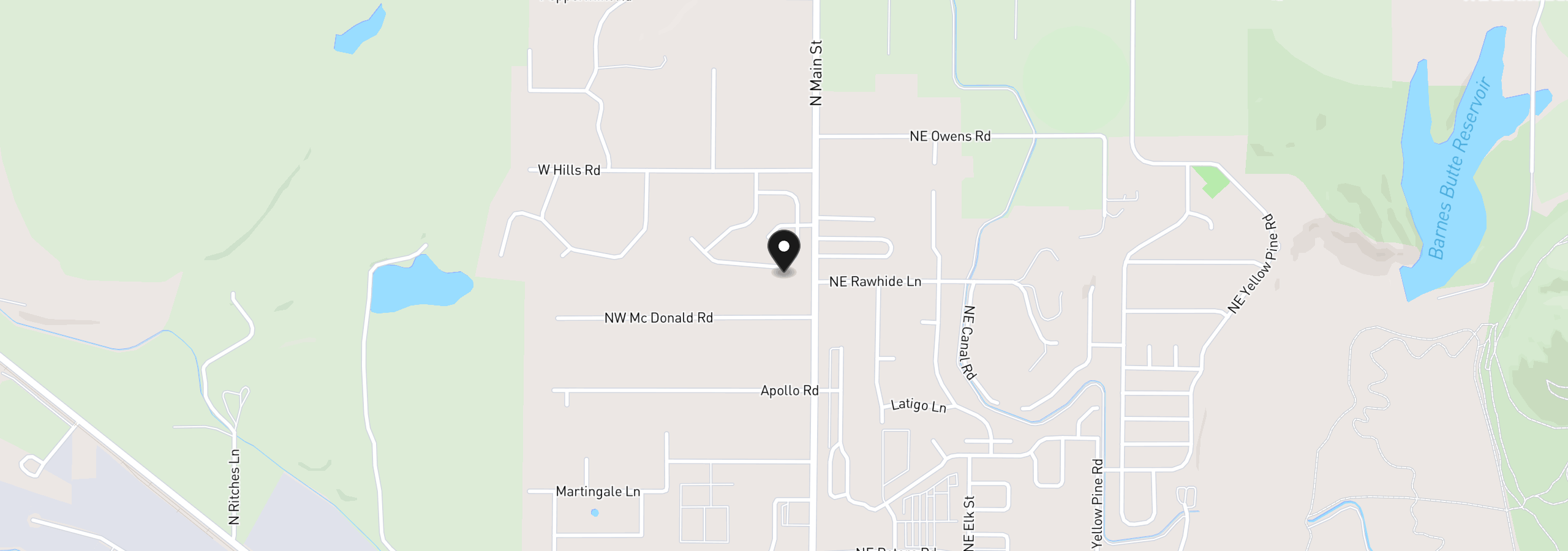 Map showing the location of 240 NW Saddle Ridge Loop, Prineville, OR 97754
